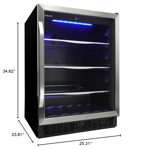 Danby Silhouette SBC057D1BSS Built In Beverage Center, Under Counter Single Zone Beverage Cooler For Wine, Beer - For Kitchen, Home Bar on Fridge.com