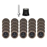 QUARKZMAN 26 Stk. Schnellwechselscheiben Set 1 Roll Lock Schleifscheiben mit 1/4 Schaft-Pad-Halter Grobkörnige Oberflächenkonditionierungsscheibe zum Polieren & Entrosten