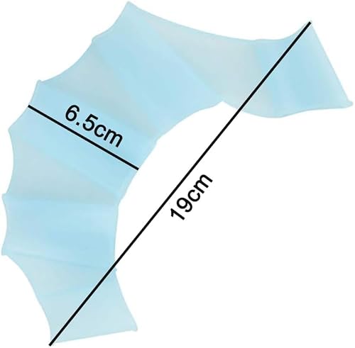 2Pcs Blue Silicone Swim Gear Fins Hand Webbed Flippers Training Glove Fingers Hand Palm Webbed Flippers Training Gloves Water Resistance Swimming Aquatic Gloves