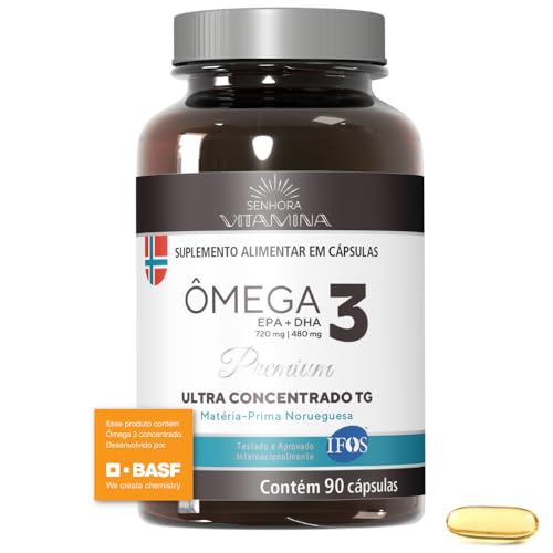 Ômega 3 da Noruega Ultra Concentrado Certificado IFOS (90 cápsulas) TG