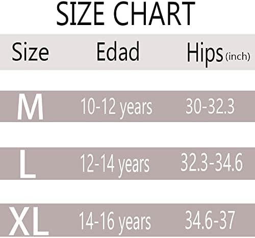 FedMois Teenage Girls Knickers Cotton Underpants Underwear 10-16 Years (Pack of 5)