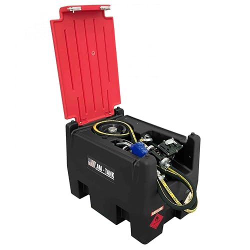 AM-TANK Portable Gas Fuel Tank - Gasoline Can w/ Pump,