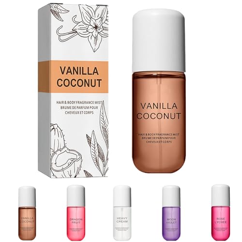 Vanilla Coconut Body Spray - Long-Lasting Fragrance for Women, Hair & Skin Perfume Mist