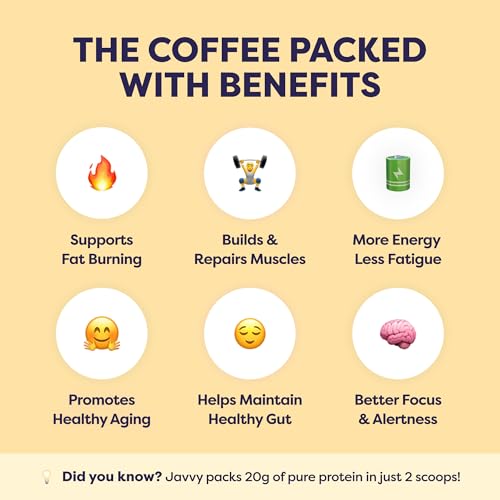 Image of Javvy Protein Iced Coffee - Premium Whey Protein & Iced Coffees, 100% Natural Cold Brew, Zero Artificial Flavors & Sweeteners, 80mg Caffeine, No Added Sugar, 20 Servings, Tiramisu, 1 Pack