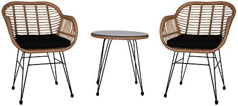 Bonnlo 3 piece patio Bistro Set Garden Table And Chairs,Garden Furniture Sets Outdoor Patio Furniture