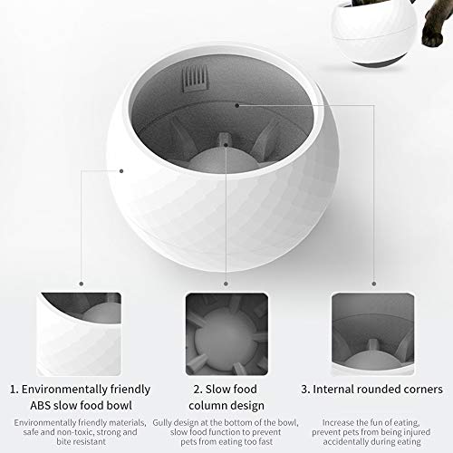 Anself els animal de estimação Pet Dog Feeder Slow Food Eating No Spill Pet Bowl Interativo Tumbler