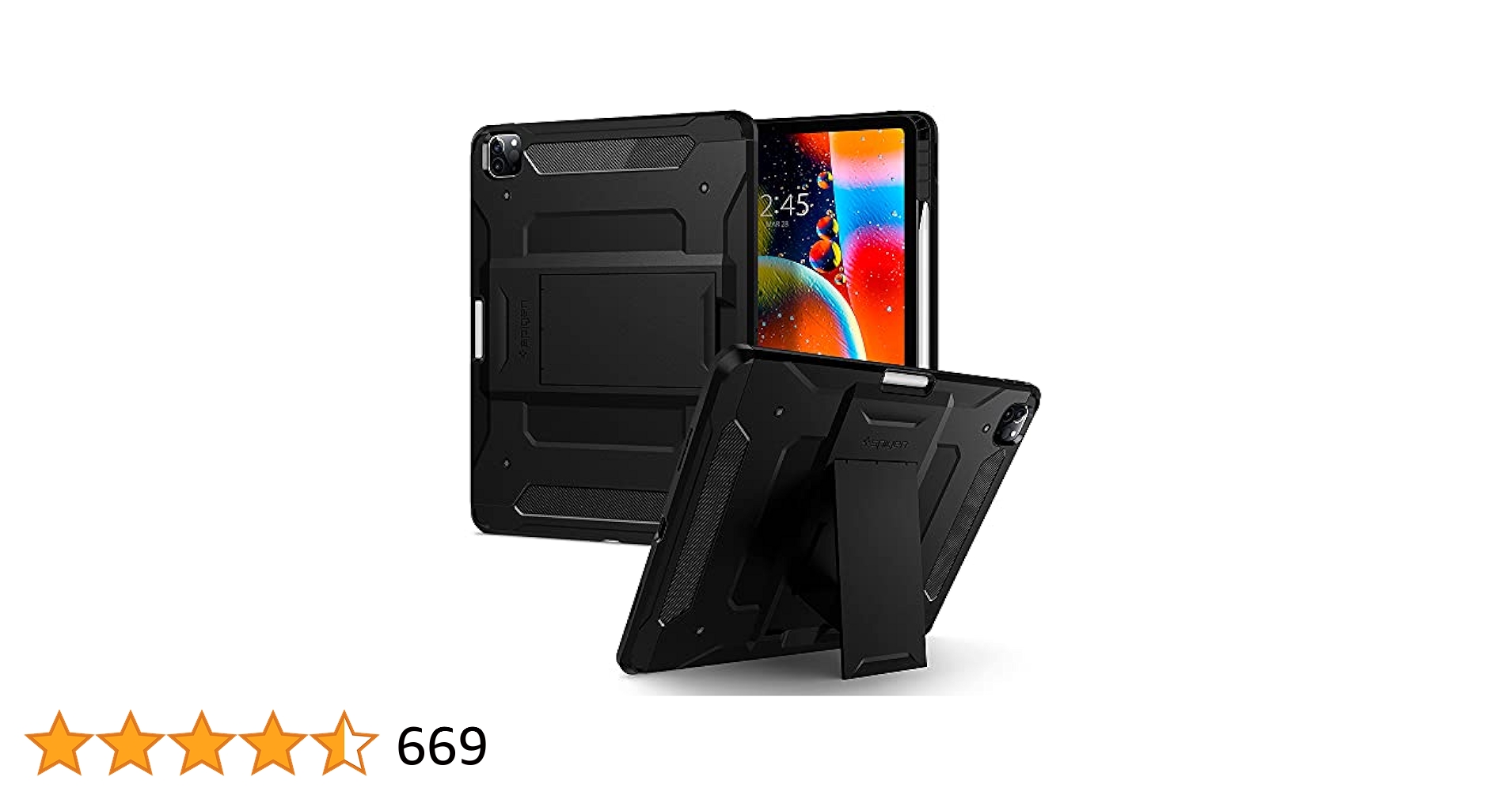 【色:ブラック】Spigen iPad Pro 12.9 ケース 第6/5世代( Spigen iPad Pro 12.9 ケース 第6世代 / 第5世代 (2022/2021