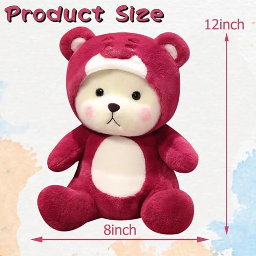 Image of Stuffed Animal Cute Plush Toy - Hugging Plush Squishy Pillow Toy Gifts (Hooded Hat Bear 30cm)