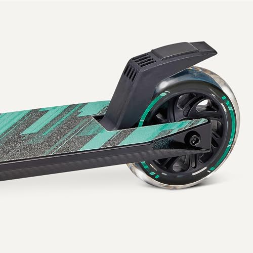 Amazon Basics Kids Kick Scooter, Foldable, Lightweight, Adjustable, Black/Teal view 3