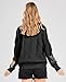 Women's Cable Knit Long Sleeve Open Front Cardigan Sheep V-Neck Button Down Embroidery Wool Blend Sweater Coat Outwear (S,Black)