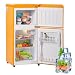 Merax Retro Kühlschrank mit Gefrierfach – Kleiner Mini Kühlschrank, 60L Gesamtvolumen, 22L Gefrierfach, 38L Kühlfach, 7 Temperaturstufen, Energieeffizienzklasse E, LED-Licht, Kompakt und Gelb