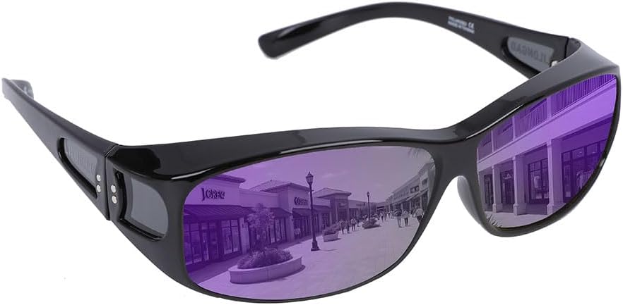 Polarized Fit Over Glasses Sunglasses for Men Women, Wrap Around Sunglasses UV400 for Driving Outdoor Activities