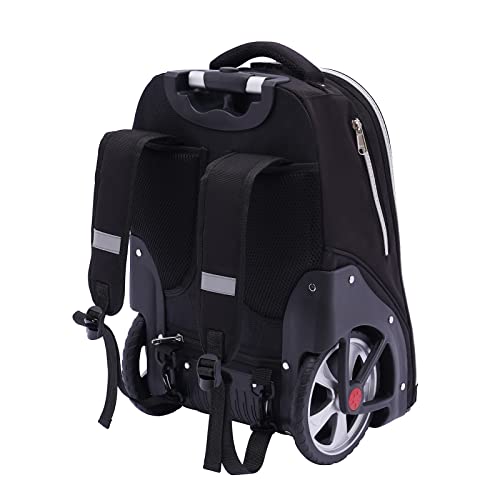 Mochila con ruedas para portátil 15" impermeable de viaje 45L 6