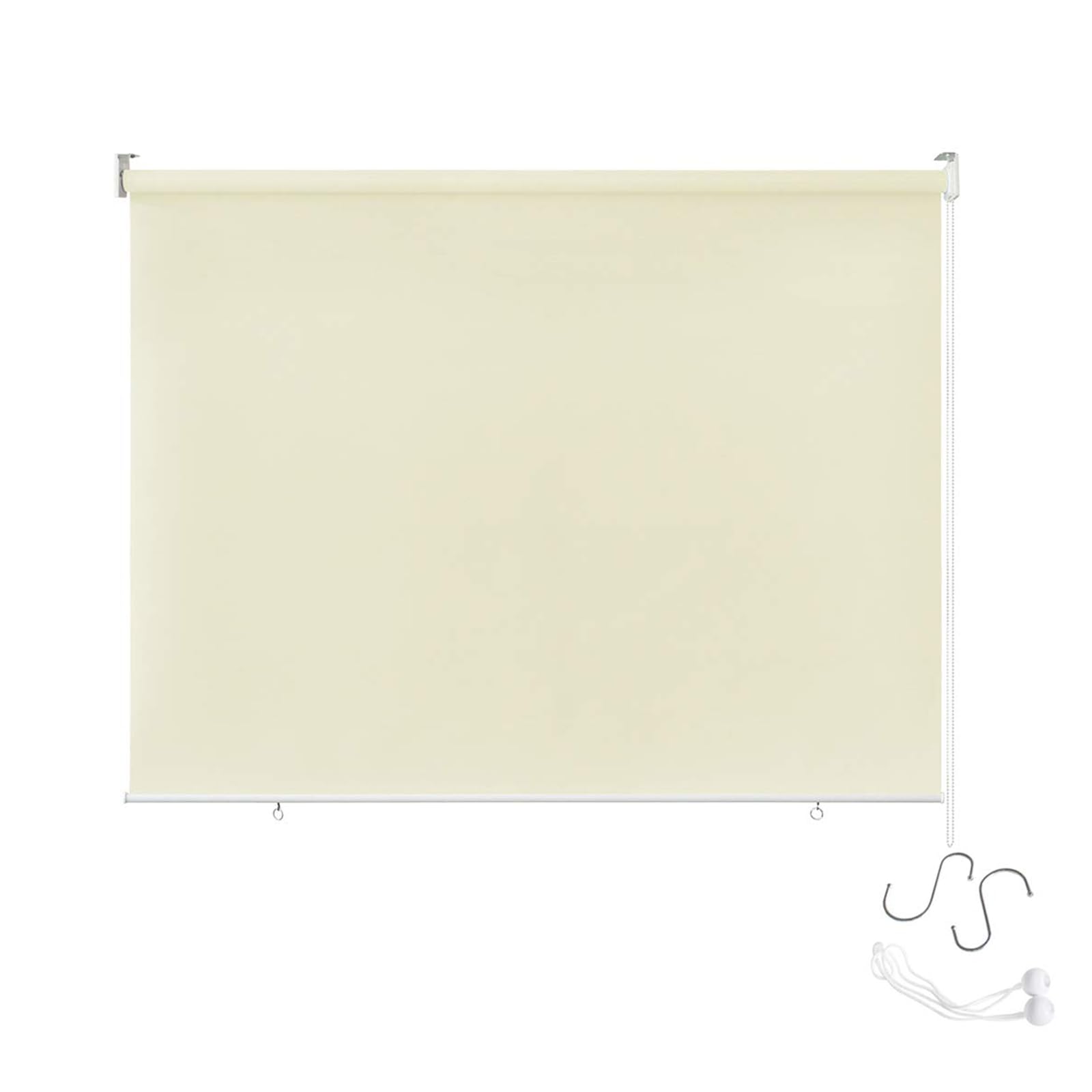 Toldo vertical exterior con protección UV estor enrollable beige
