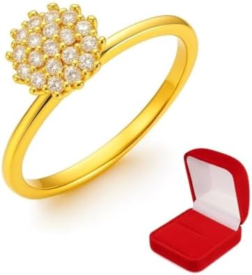 Anel Solitário Debutante 15 Anos ouro 18k banhado chuveirinho