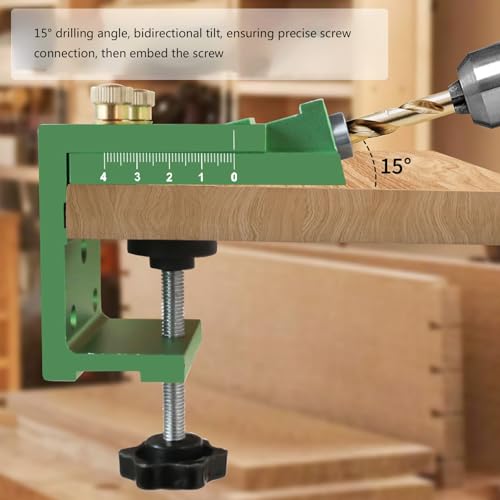 Guide de perçage de poche avec échelle de mesure et chevilles en bois