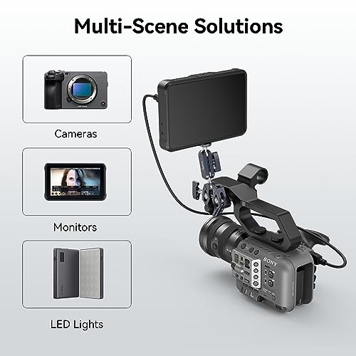 SMALLRIG Crab-Shaped Super Clamp, Camera Mount, 1/4"-20, 3/8"-16 Threaded Holes, 7.7lbs/3.5kg Payload, Compatible with Cameras, Monitors, LED Lights, etc.