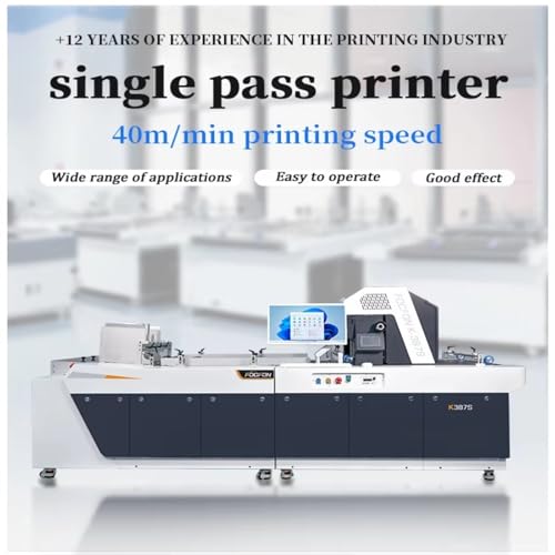 Image of High-Speed Single-Pass Inkjet Printer, Automatic Digital Inkjet Printer, Mass Production Logo, Text and Image Printer, Suitable for Pizza Boxes, Paper Bags, Cardboard, cartons, Paper Packaging, etc.