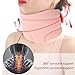 Cervical Collar Neck Brace Adjustable Soft Foam Ergonomic Neck Support Pressure Relief for Sleeping Men Women Breathable Nylon Lightweight (Pink)
