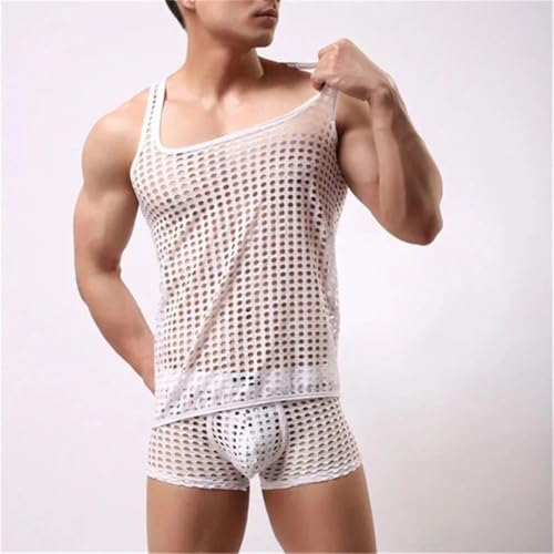 Camiseta sin mangas para hombre antisudor de malla transpirable ligera 4
