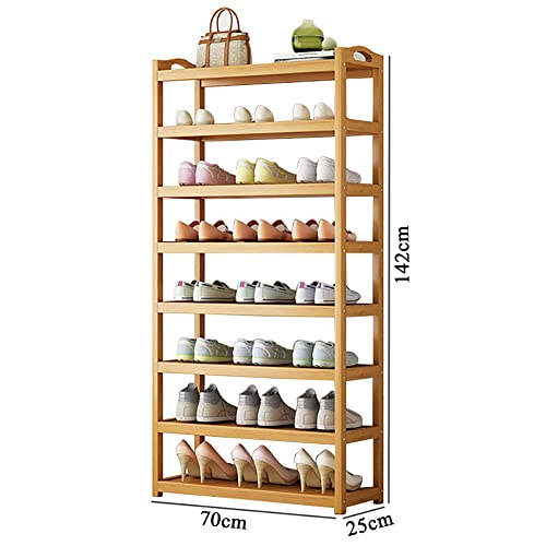 Rangement chaussures bambou robuste meuble durable à 8 niveaux - 4