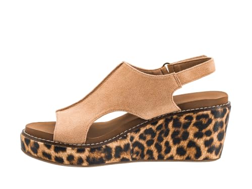 Image of Corkys Footwear Womens Carley Wedges, Featuring Corkys EVA Foam Cushioned Insoles, A 2.5 Inch Heel, Lightweight For All Day Wear, And Hook And Loop Closure
