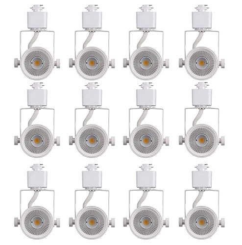 [12 Pack] CLOUDY BAY 8W 3000K Warm White Dimmable LED Track Light Head,CRI90+ True Color Rendering...
