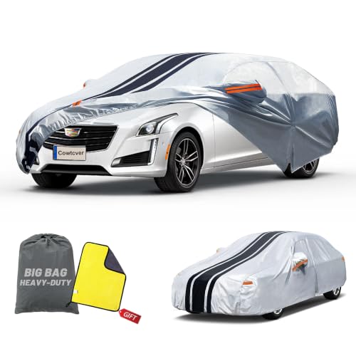 Image of [2025 Upgrade] 10-Layer Car Cover Waterproof All Weather. Outdoor Full Exterior Covers for Automobiles Honda Accord, Toyota Camry, Nissan Altima /Maxima, Tesla Model 3.Size A7(Length 186 to 193 inch)