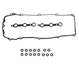 Vincos BMW Engine Valve Cover Gasket Set + 15 Grommet Seals Bolt Seals Replacement For BMW M54 E46 E53 E60 E83 E85 X 3 Z4 2002-06