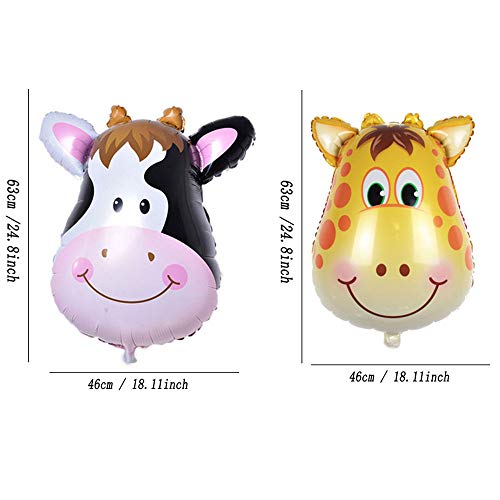 10 Pezzi Set di Elio Animale con Palloncino in