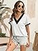 EyMuse Women's Short Sleeve V Neck Tops Casual Summer T Shirts Ladies Basic Tees Y2k Fashion Soft Comfortable Tunic Classic Lightweight Clothing White, XL