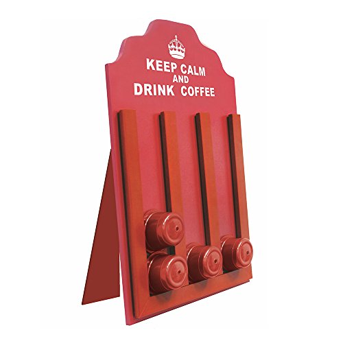 Porta-Cápsula Dolce Gusto Keep Calm Kapos Vermelho 23X30cm