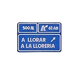 Parche de Goma con parte trasera de gancho y bucle, Parche para Mochilas y Chalecos de Cross Training y Gimnasio (A llorar a la llorería)
