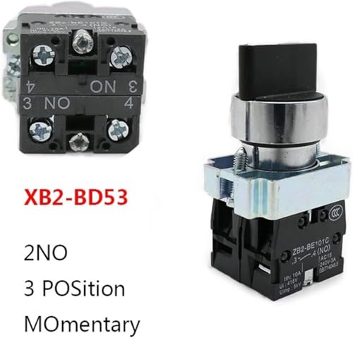 Bouton sélectionneur XB2-BD25 auto-réinitialisation instantanée pour commande manuelle - 5