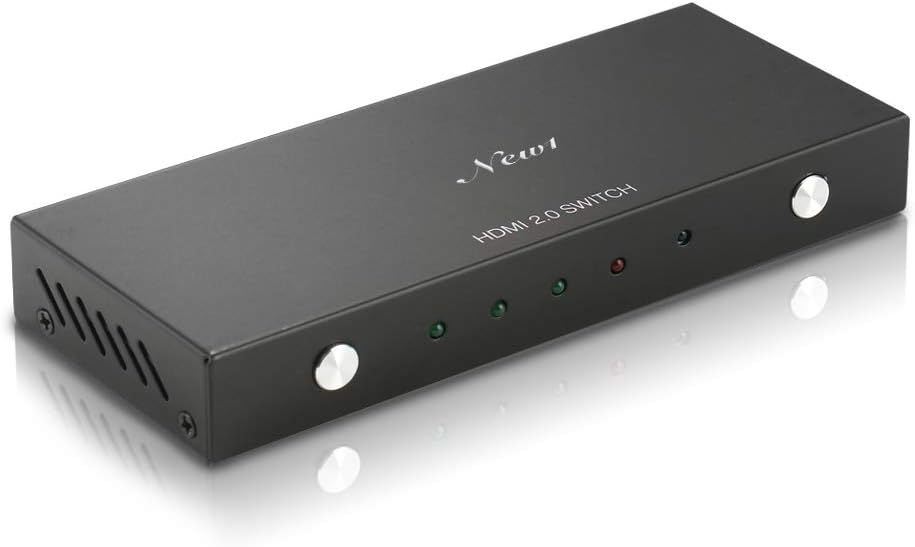 HDMI Switch 3x1,Premiun 3 Input 1 Output HDMI Amplifier Splitters Box Support IR Remote 4K 50 Hz Full HD 3D 1080P