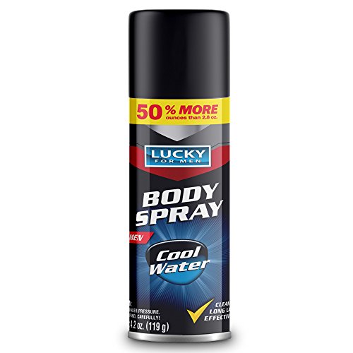 Cool Water Deodorant Body Spray Men Body Spray by Lucky, 5.07 Ounce