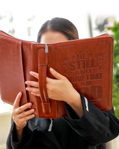Housse de bible marron compacte, le cadeau chrétien idéal - 7