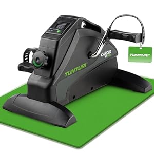 Tunturi Cardio Fit M30 Mini Bike Heimtrainer/Pedaltrainer/Arm- und Beintrainer/Minifahrrad/Bewegungstrainer für Senioren mit LCD-Bildschirmanzeige – Schwarz
