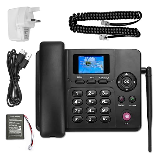 Lychee 2,3,4G Schnurloses Festnetztelefon - Dual SIM, WiFi - Mehrsprachig, großes Farbdisplay mit Hintergrundbeleuchtung- Abnehmbare Antenne- Tischtelefon für Büro/Hotel/Wohnungen Lychee 2,3,4G Schnurloses Festnetztelefon - Dual SIM, WiFi - Mehrsprachig, großes Farbdisplay mit Hintergrundbeleuchtung- Abnehmbare Antenne- Tischtelefon für Büro/Hotel/Wohnungen