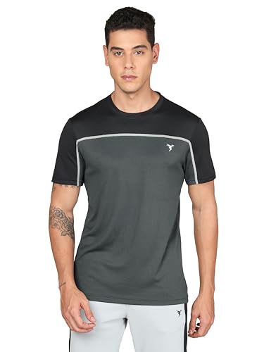Image of TECHNOSPORT Men's Polyester Slim Fit Active T-Shirt - (MTP706 P) Pack of 1