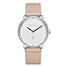 PAUL HEWITT Reloj de Pulsera para Hombre en Acero Inoxidable Breakwater White - Reloj con Correa de Cuero Color Arena, Reloj de muñeca para Hombre con Esfera Blanca y Detalles en Plata