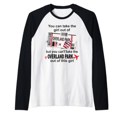 Overland Park Girl - Pase de embarque Overland Park Camiseta Manga Raglan