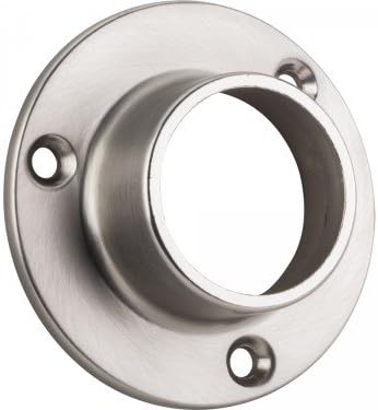 Miniatura 2 de Un par  metal resistente abierto y cerrado  para barra de armario Closet Brackets de 1-516 pulgadas  níquel satinado