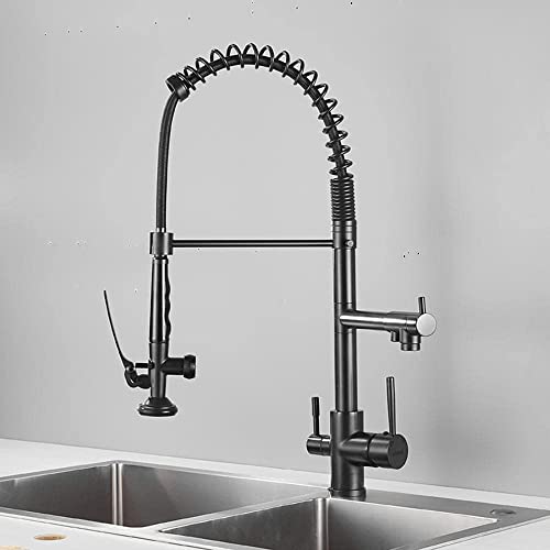 Grifo de cocina de 3 vías con modo de rociado doble y manguera flexible 2