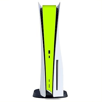 GADGETS WRAP Premium Material Console Skin Vinyl Decal Sticker Compatible with PS5 Disc Edition - Lemon Green Glossy