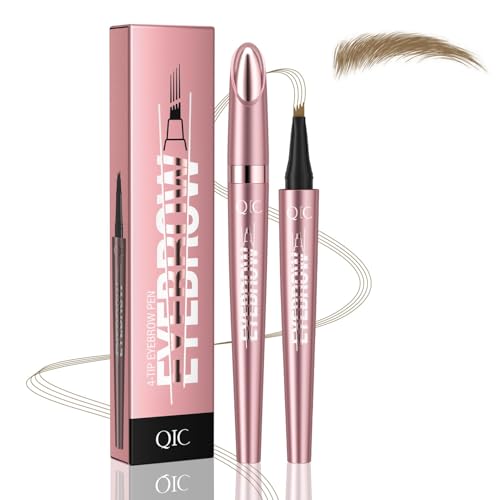 Eyebrow Pen for Women Waterproof Microblading Eyebrow Pencil Eye Brown Pen with a Micro-Fork Tip to Effortlessly Create Hair Like Natural Brows Light Brown