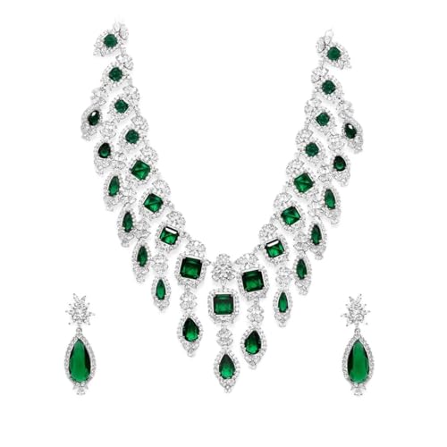 Image of Rubans AD Zircon Ethnic Jewellery Set for Women