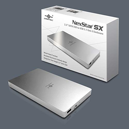 Caja Externa SSD SATA 2.5" USB 3.1 Gen 2 Tipo C Plata miniatura 1