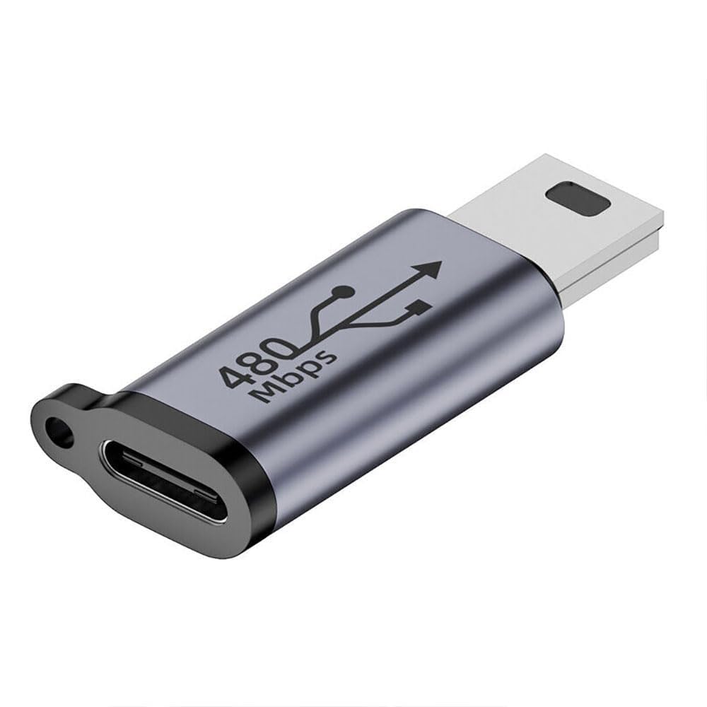 Tobo USB C to Mini USB Adapter Type C Female to Mini USB 2.0 Male Convert Connector Support Charge & Data Sync Compatible Hero 3+ MP3 Players Dash Cam, Digital Camera,etc-TD-1174TC Pack of 1-image-32