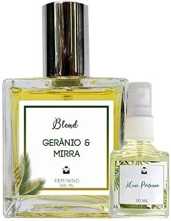 Perfume Gerânio & Mirra 100ml Feminino - Blend de Óleo Essencial Natural + Perfume de presente